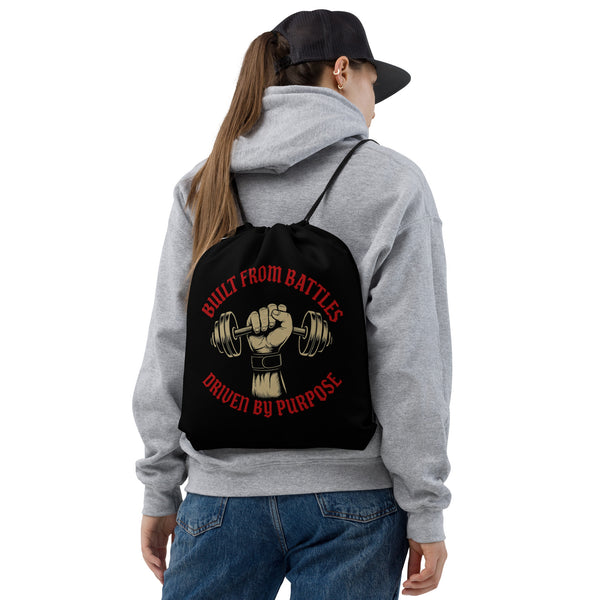 MOTIVEWEAR™ “Built From Battles” Drawstring Bag