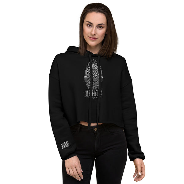 MOTIVEWEAR® "The Gym Dahlia" Cropped Hoodie